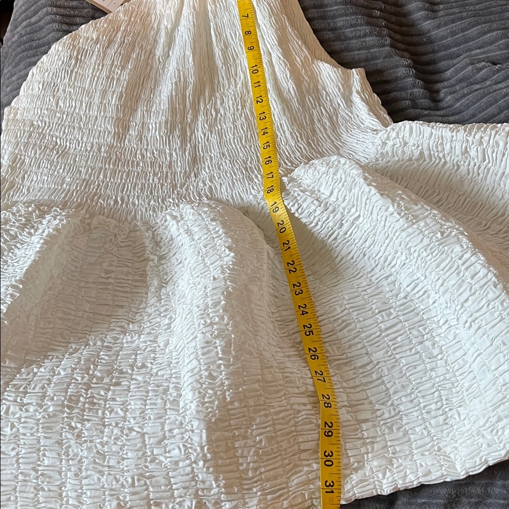 Rachel Comey Off White Smocked Cotton Top - Picture 8 of 8